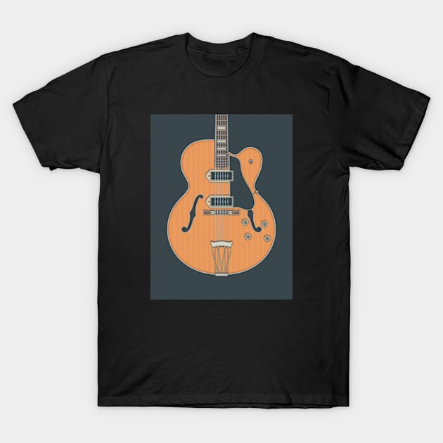 Single Cut Hollow Body Guitar T-Shirt by milhad